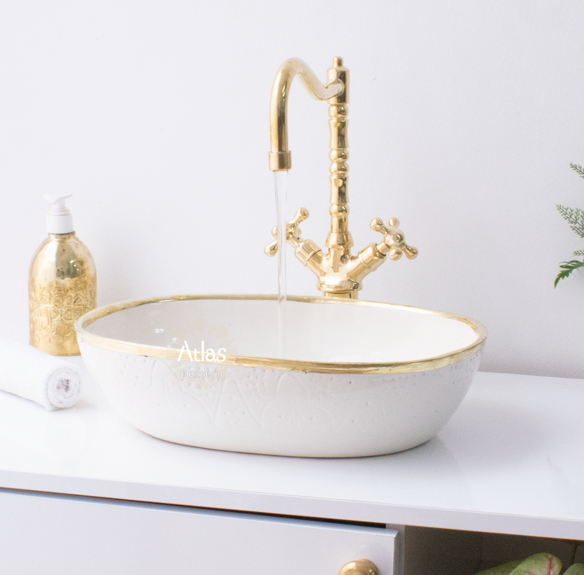 Moroccan Handmade Ceramic sink for Bathroom