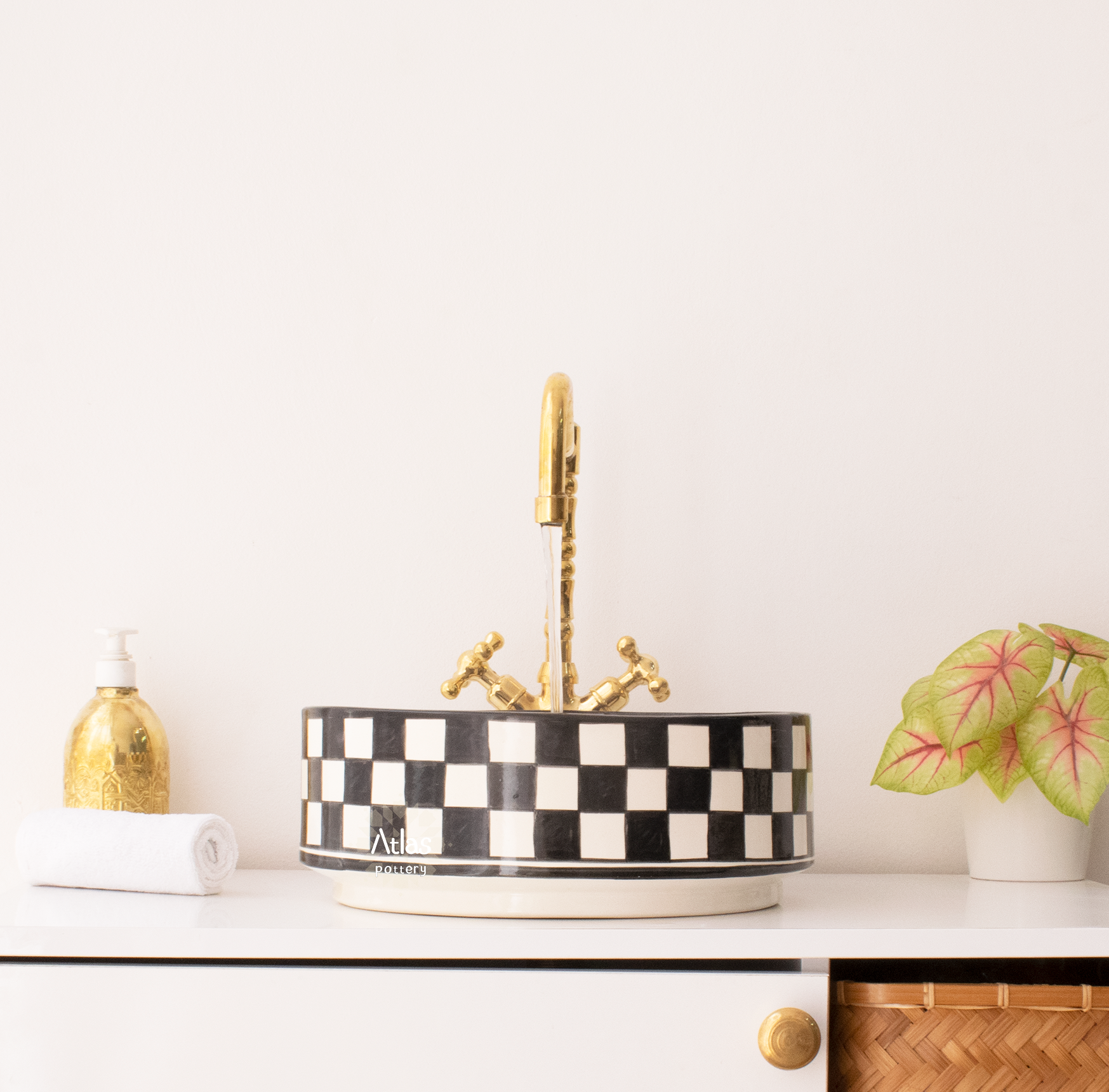 Moroccan Handmade Round Ceramic Sink