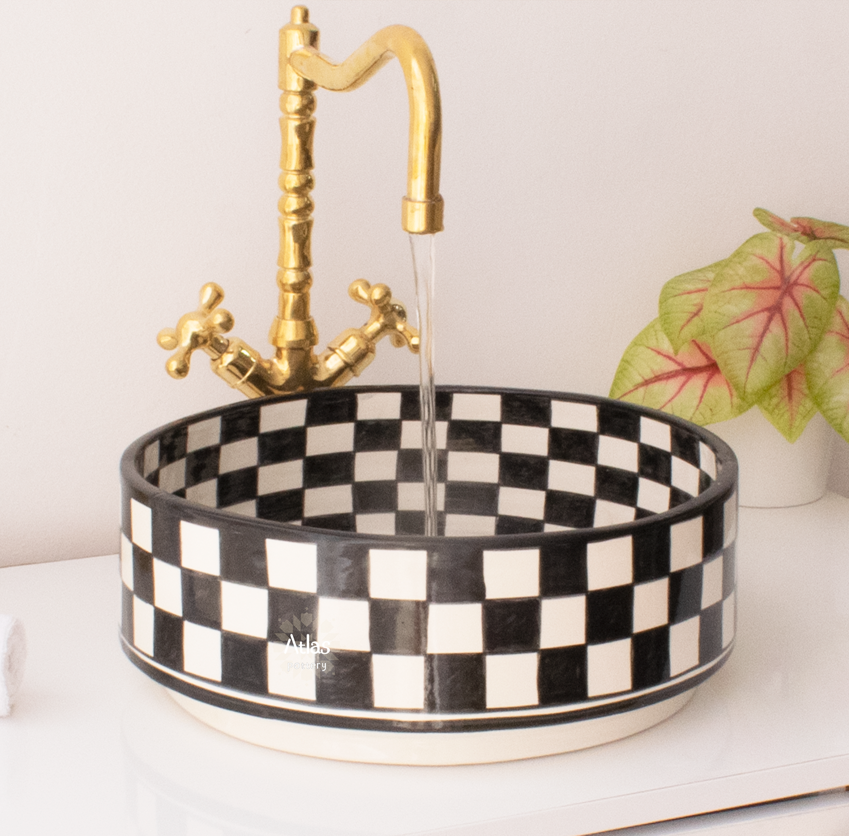 Moroccan Handmade Round Ceramic Sink