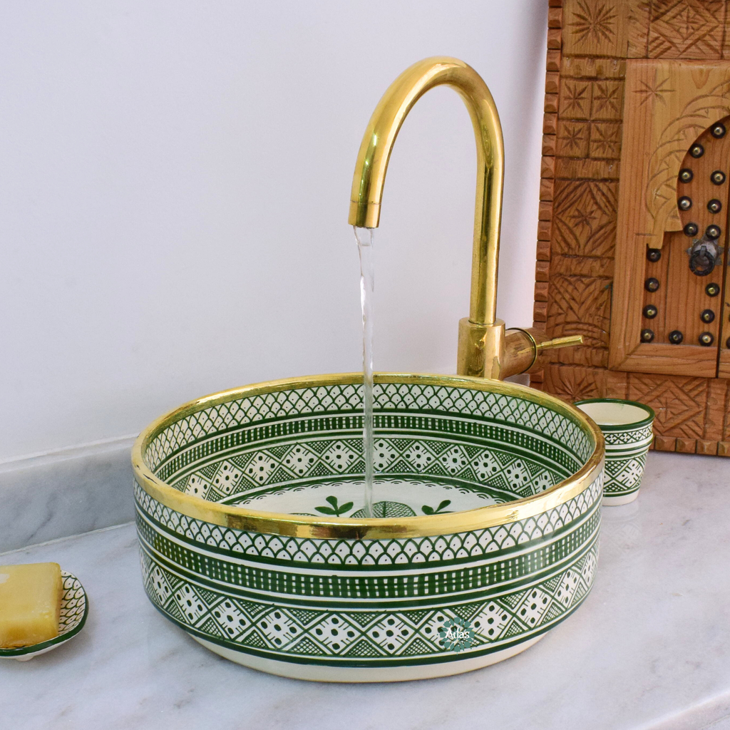 Moroccan Handmade Round Ceramic Sink