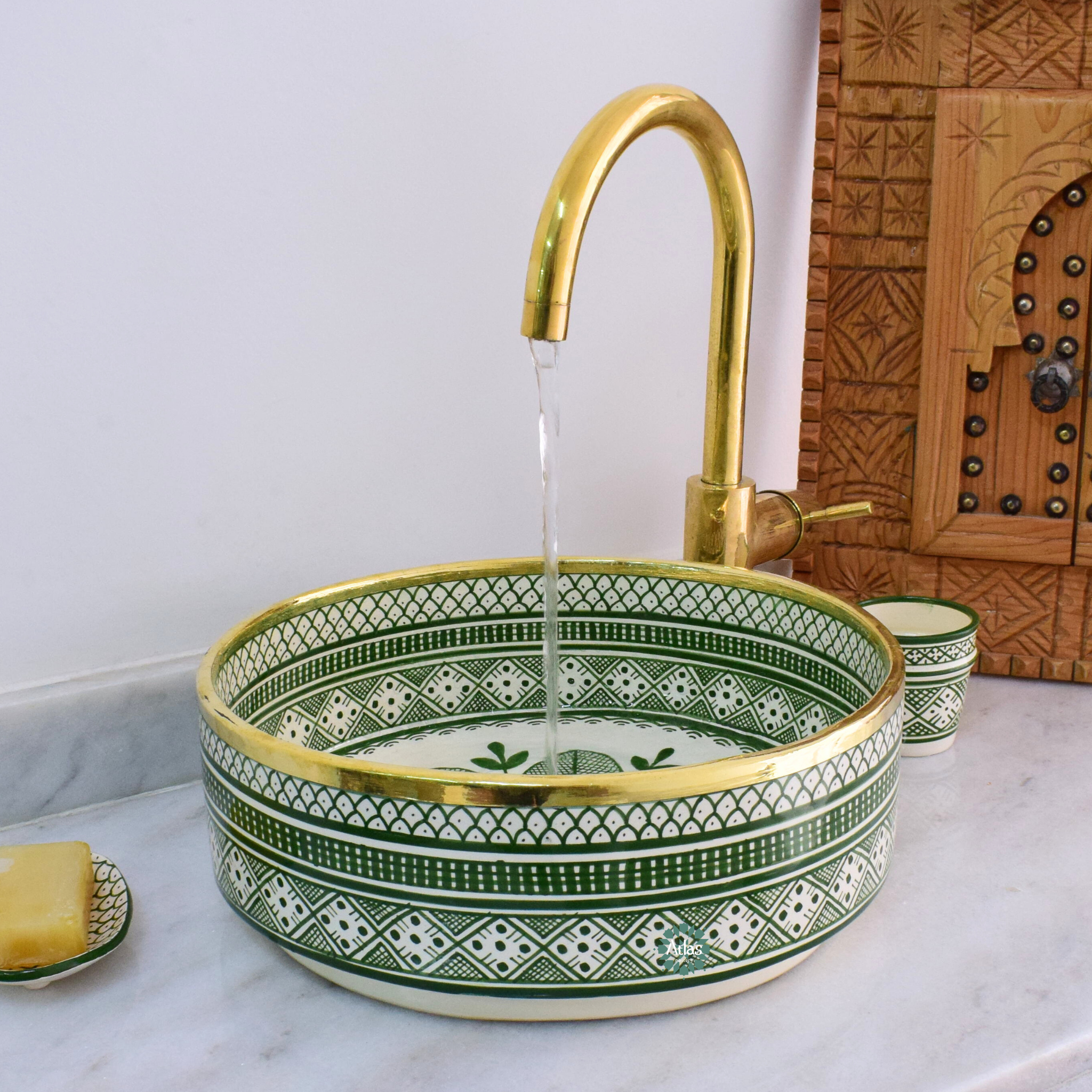 Moroccan Handmade Round Ceramic Sink