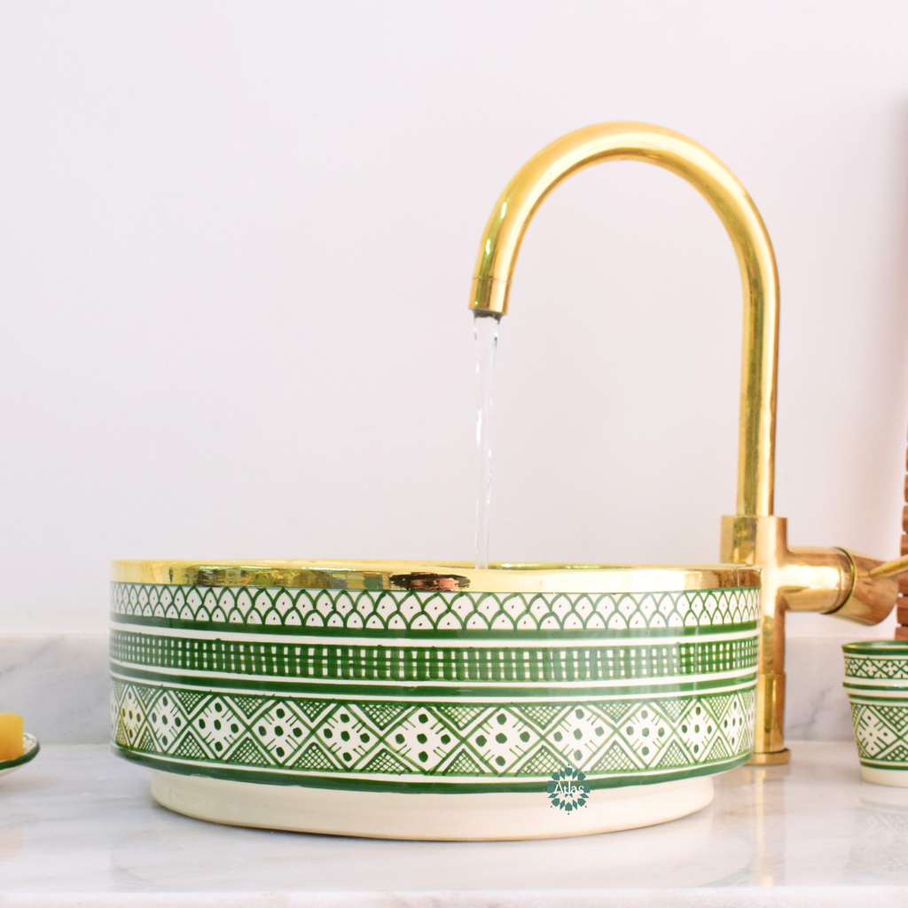 Moroccan Handmade Round Ceramic Sink