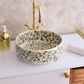 Moroccan handmade ceramic sink for bathroom decor