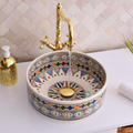 Moroccan handmade ceramic sink for bathroom decor